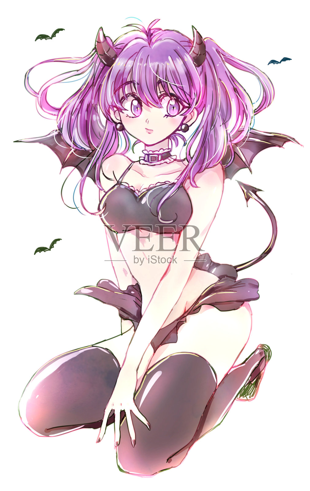 一个暴露度很高的小恶魔女人设计元素图片