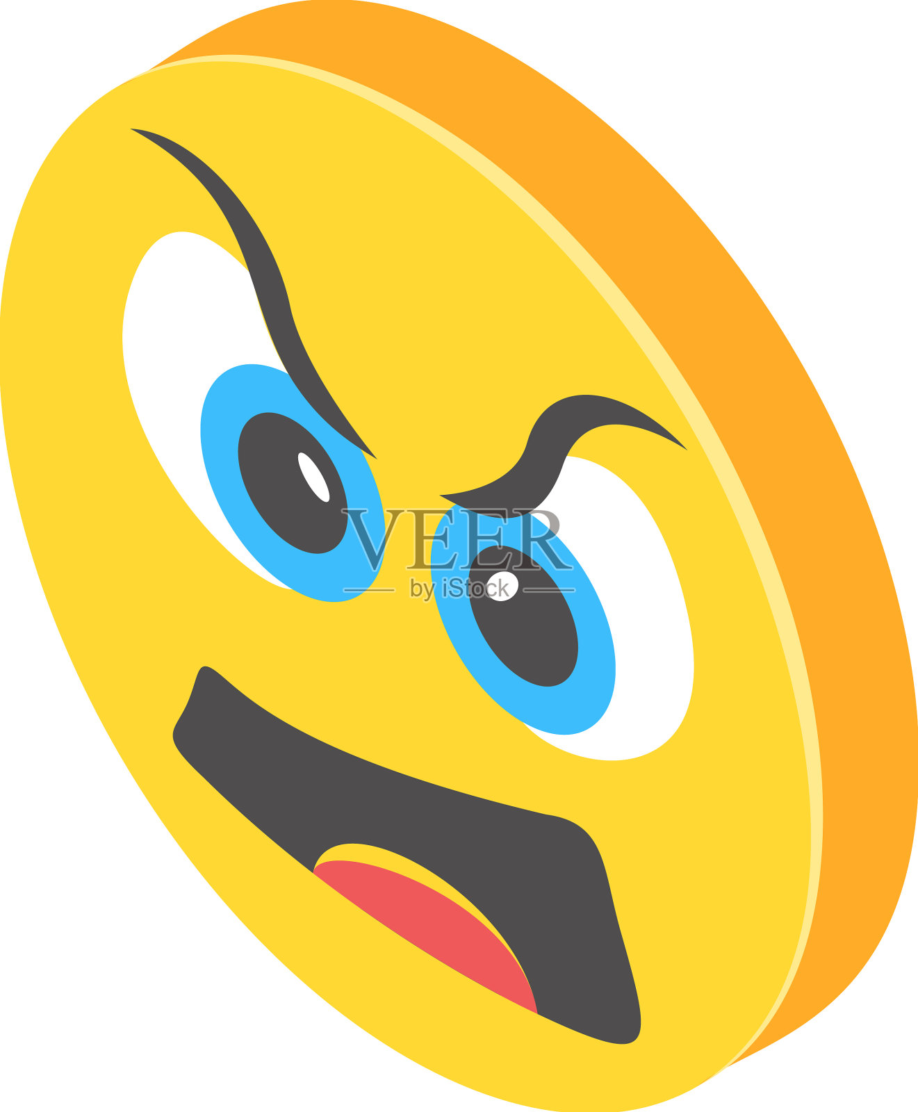 愤怒的表情符号插画图片素材