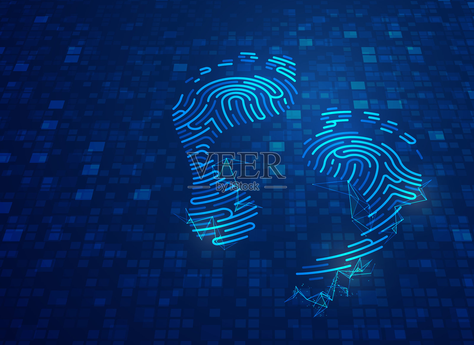 Diigtal足迹插画图片素材