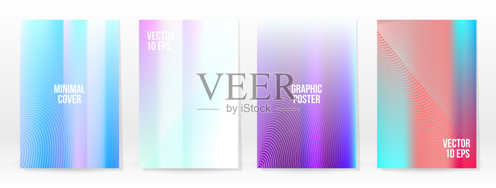 全息海报集彩虹技术封面插画图片素材