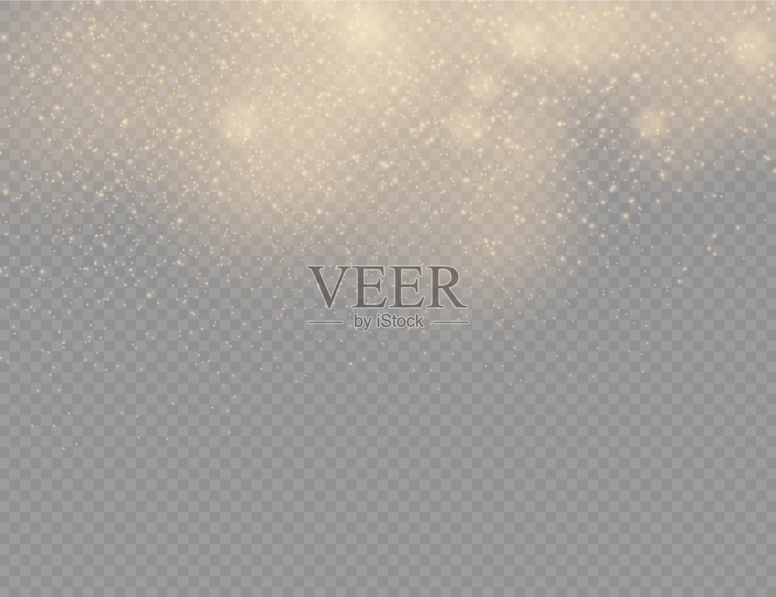 闪闪发光的金色魔法黄尘灯插画图片素材