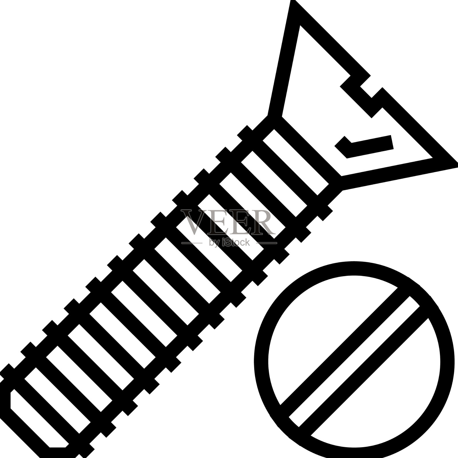 平头螺钉线图标图标素材