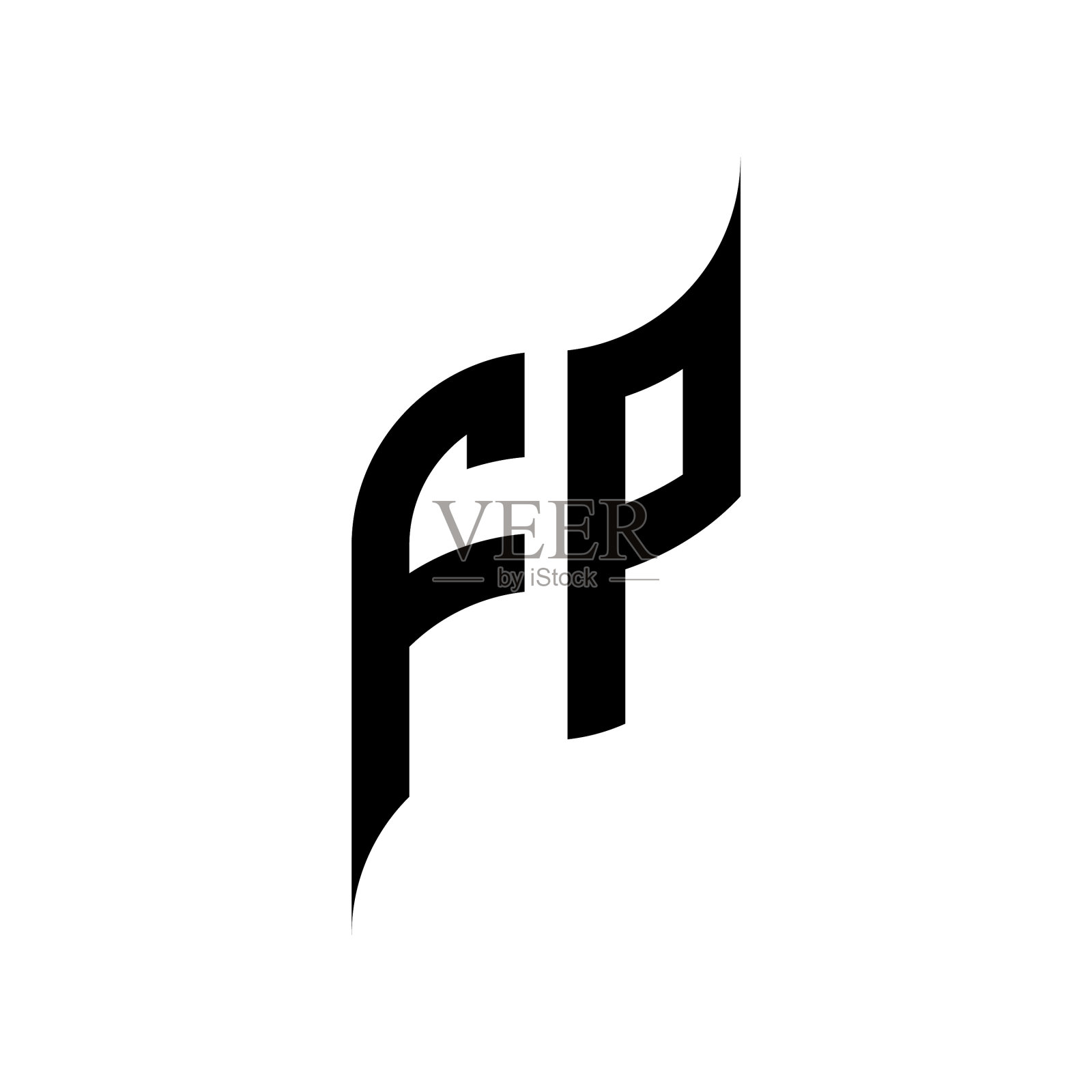 Fp标志字母组合设计模板设计元素图片