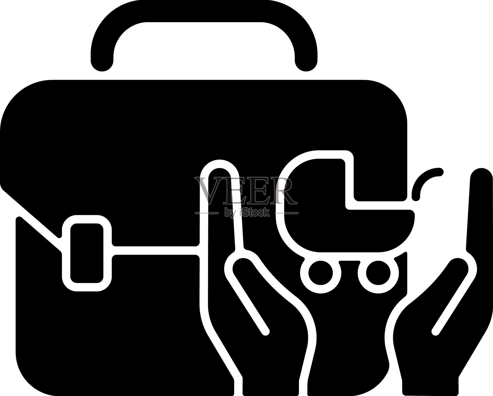 儿童护理援助黑色字形图标图标素材