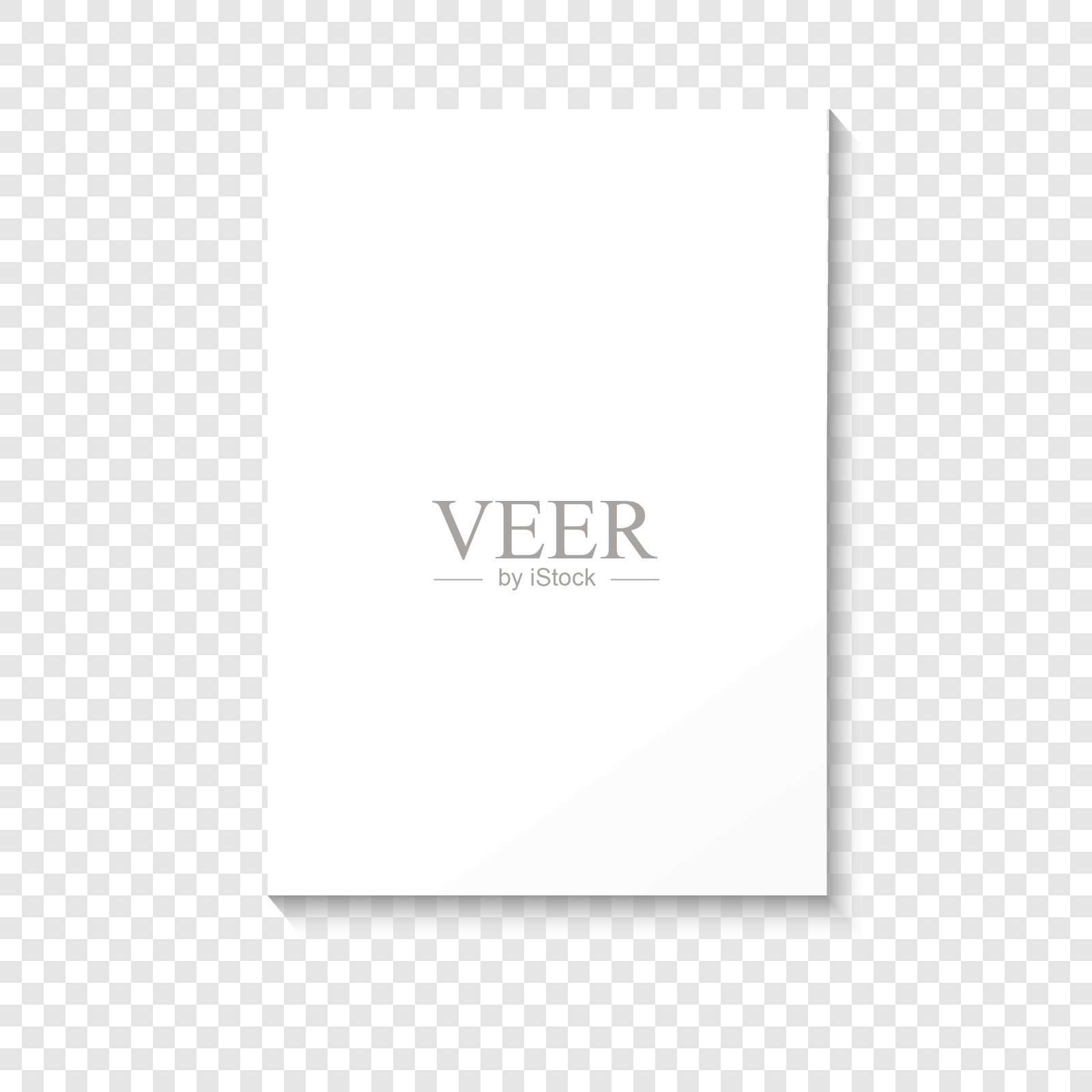 带有阴影的矢量纸A4格式。白色现实白纸页与阴影。模拟设计传单或横幅模板设计元素图片