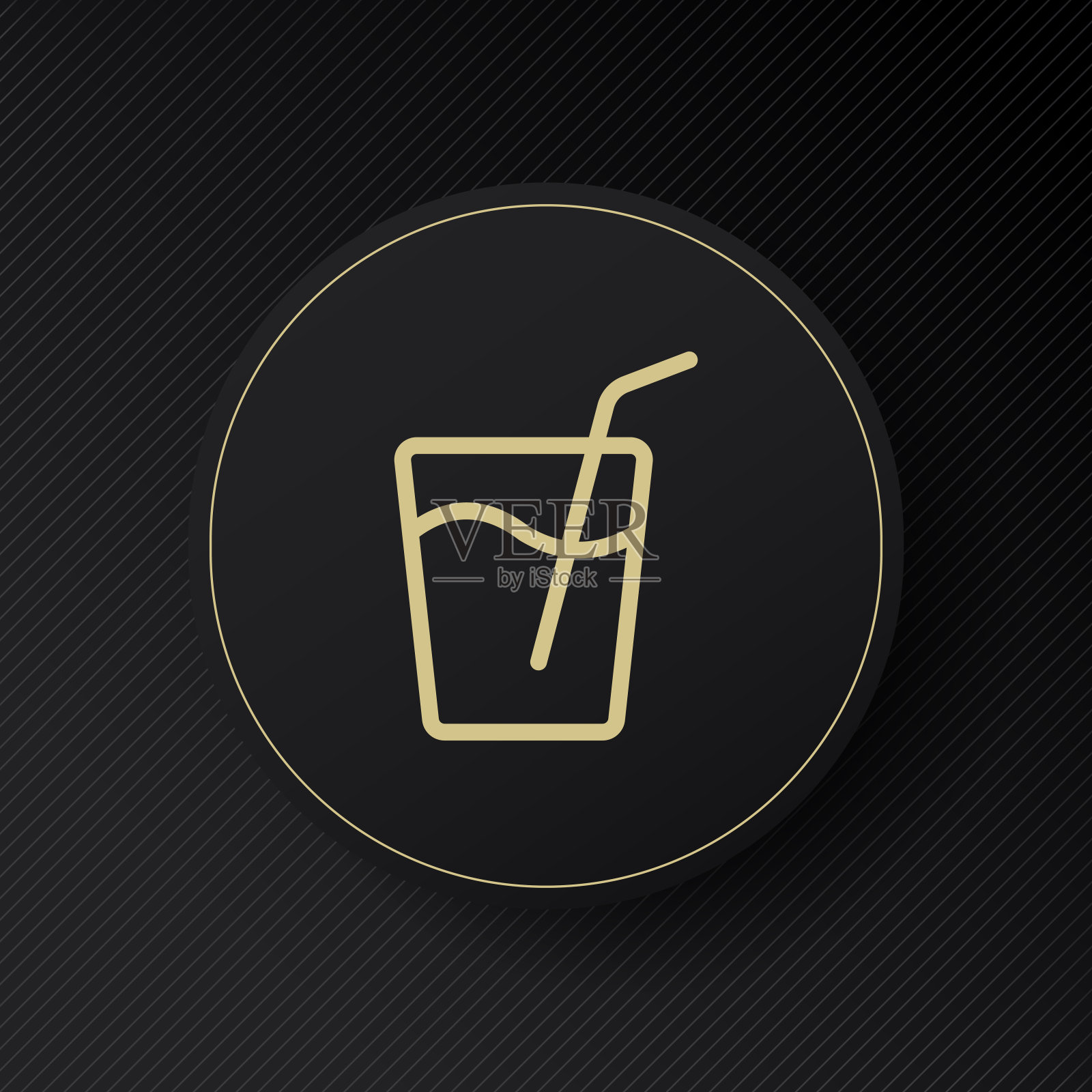 喝行图标。有吸管的杯子，柠檬汁，果汁，鸡尾酒，水，苏打水。饮料的概念。行风格。矢量线图标的业务和广告设计元素图片