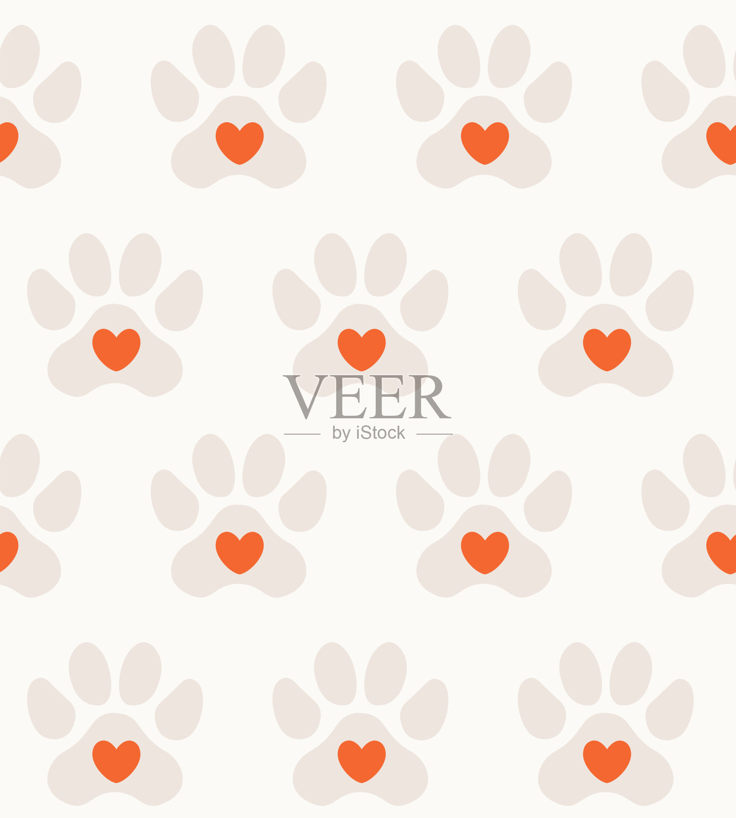 狗爪无缝图案插画图片素材