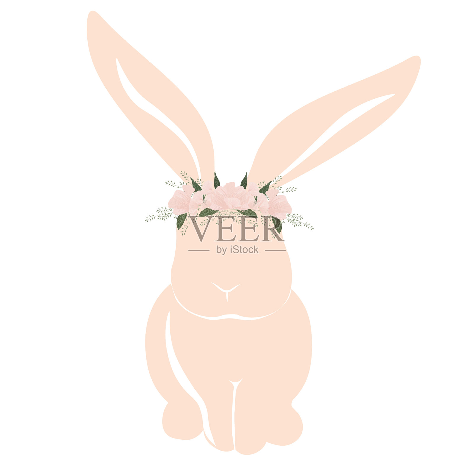 可爱的兔股兔设计元素图片