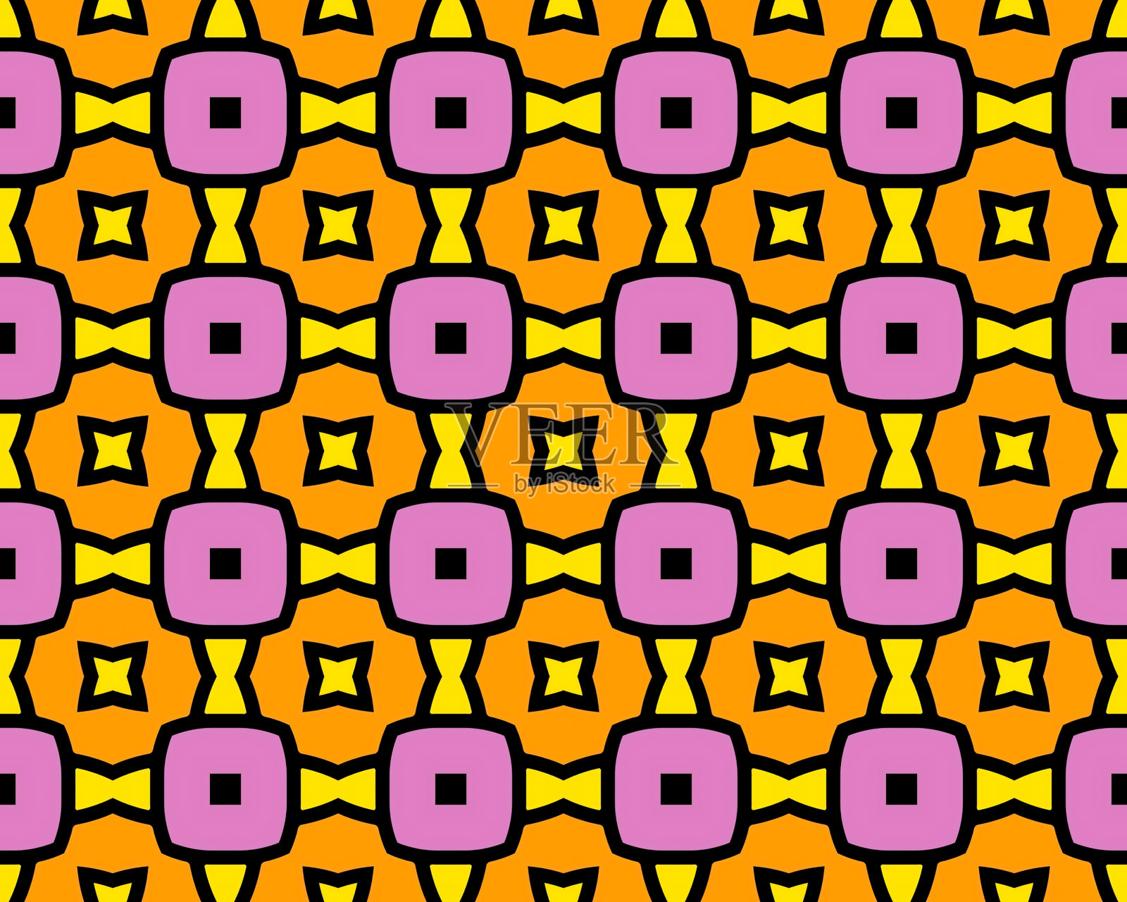 彩色无缝背景插图与抽象形状插画图片素材