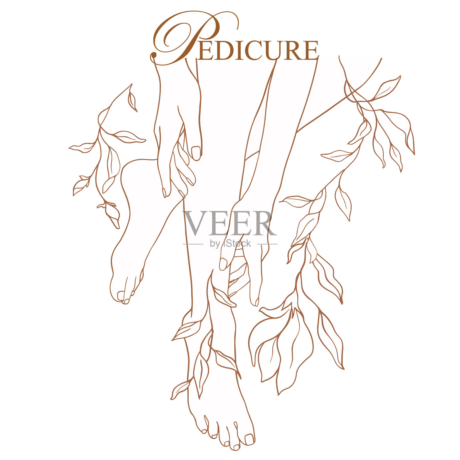 足疗简单时尚水疗美容图标设计元素图片