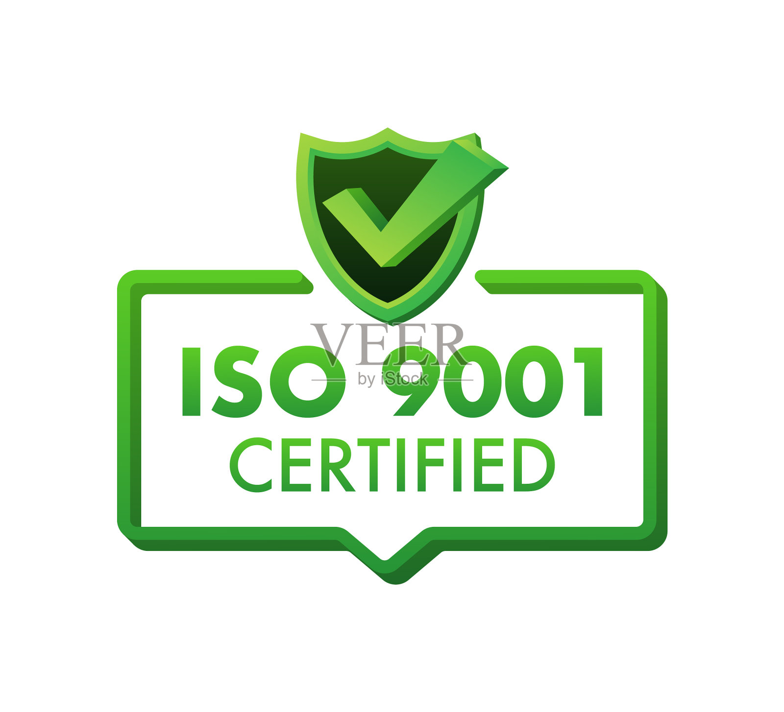 iso9001认证徽章图标认证插画图片素材