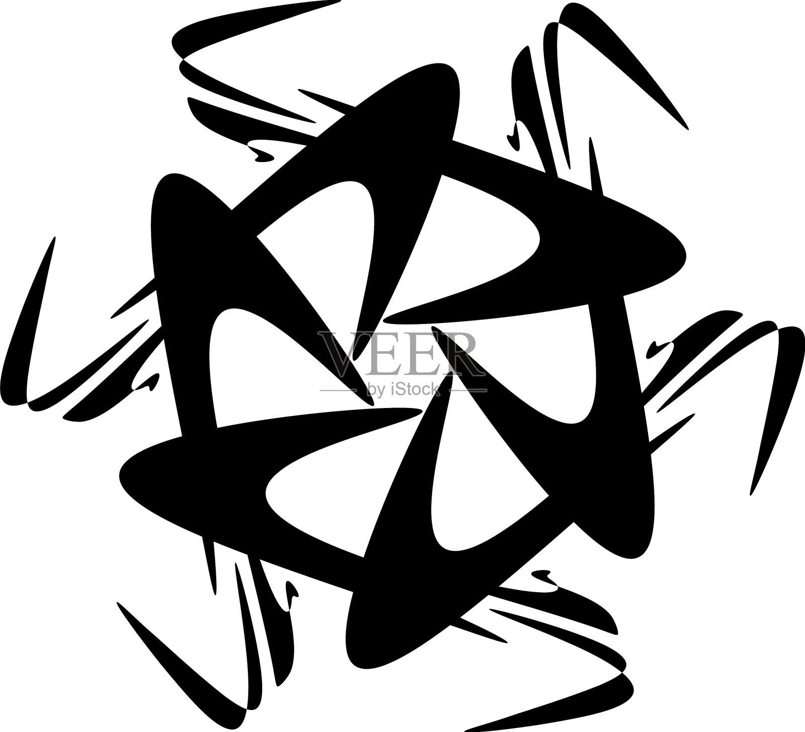 抽象圆形拉伸，非晶非形象化设计元素图片