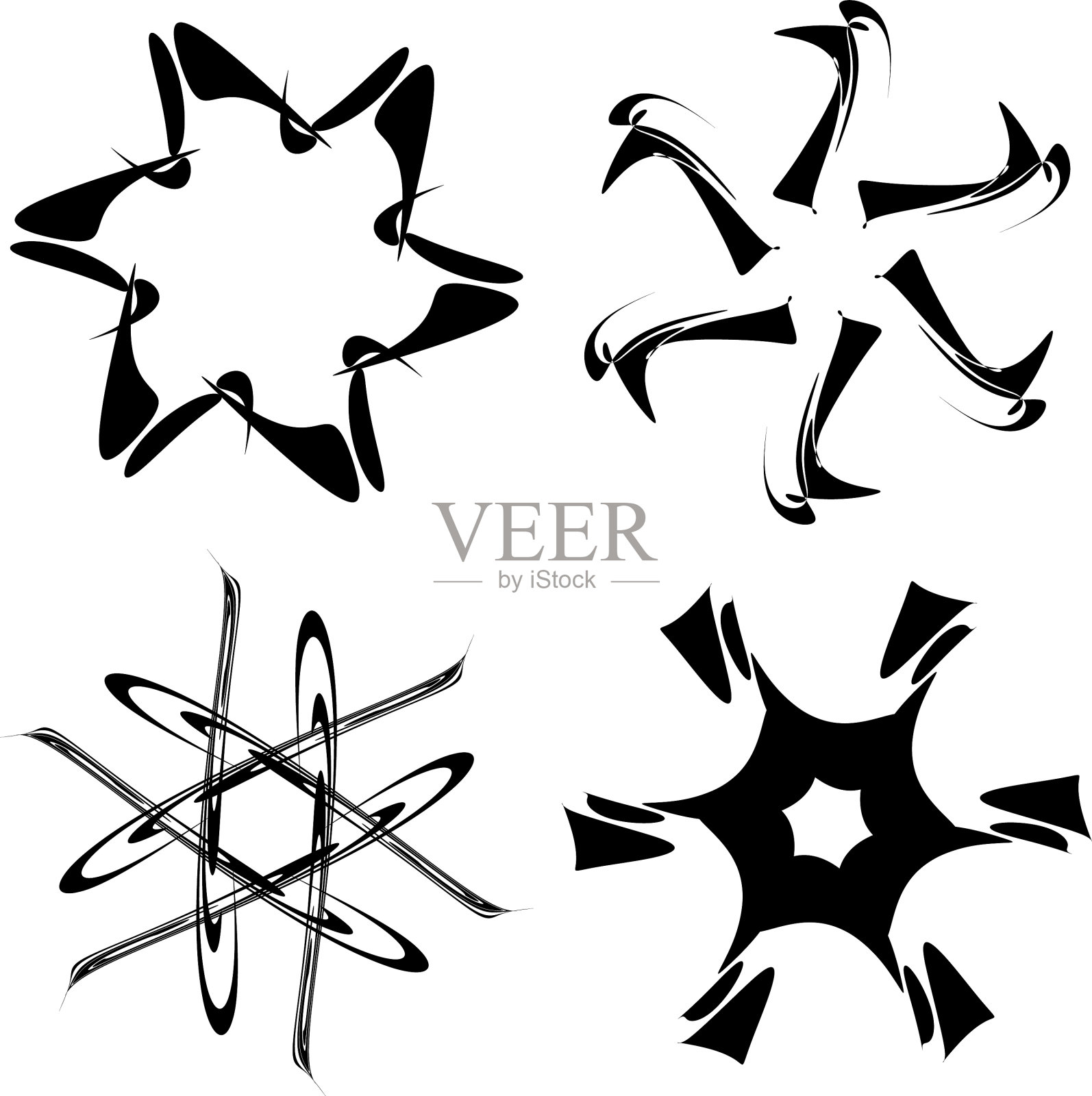 抽象圆形拉伸，非晶非形象化设计元素图片