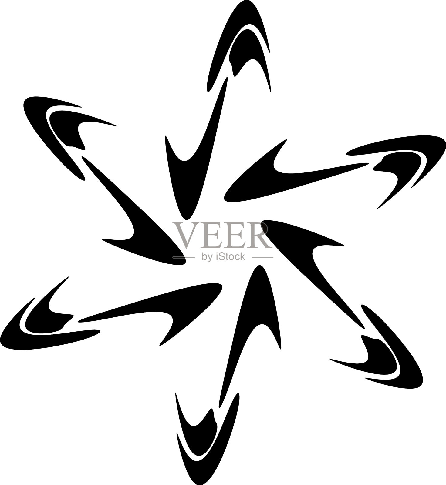 抽象圆形拉伸，非晶非形象化插画图片素材