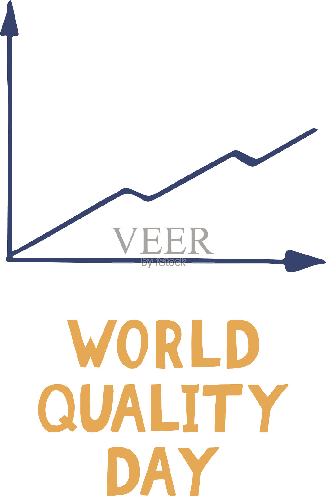 生长图形和刻字世界质量日手插画图片素材