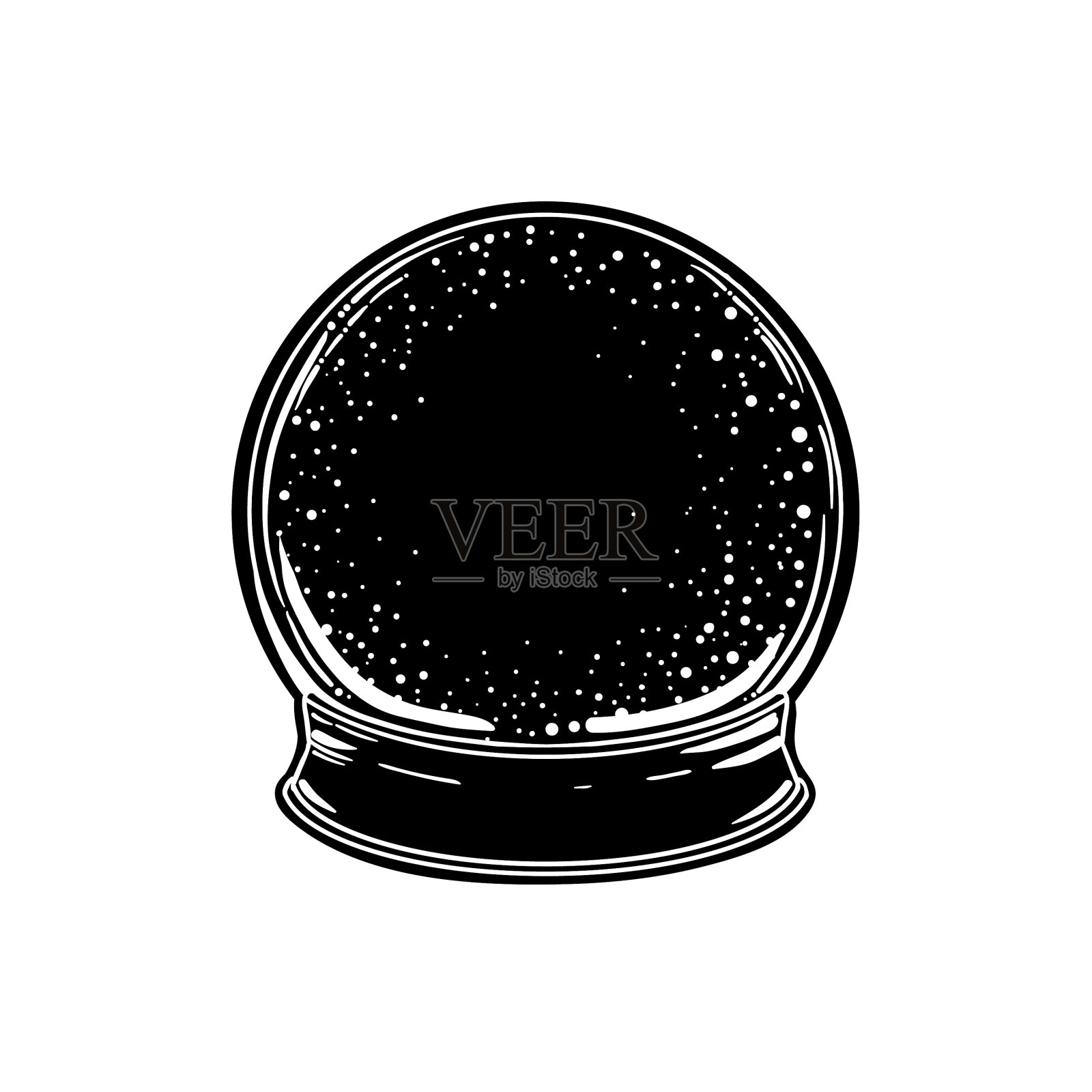 水晶球孤立在设计元素图片