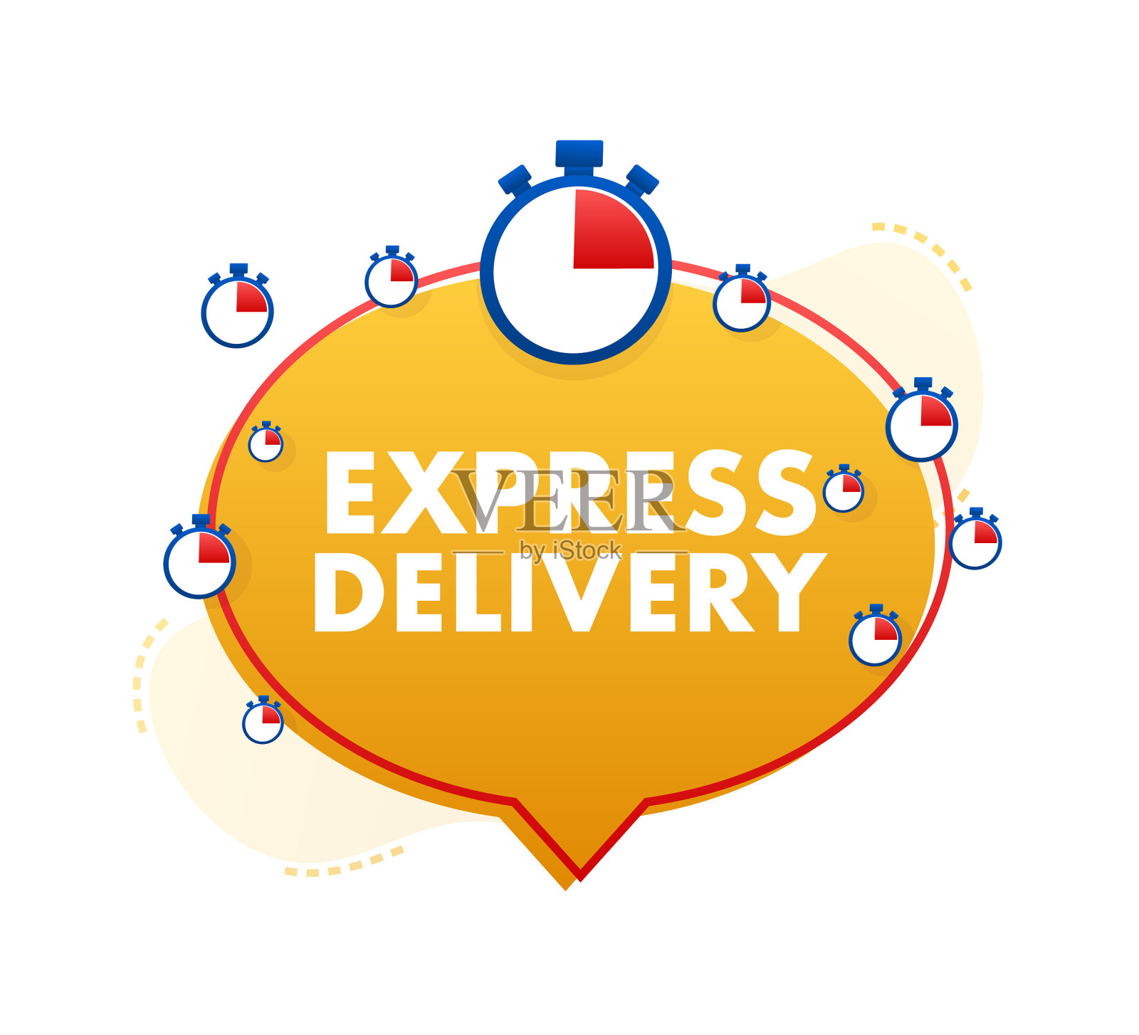 快递服务，快速交货订单插画图片素材