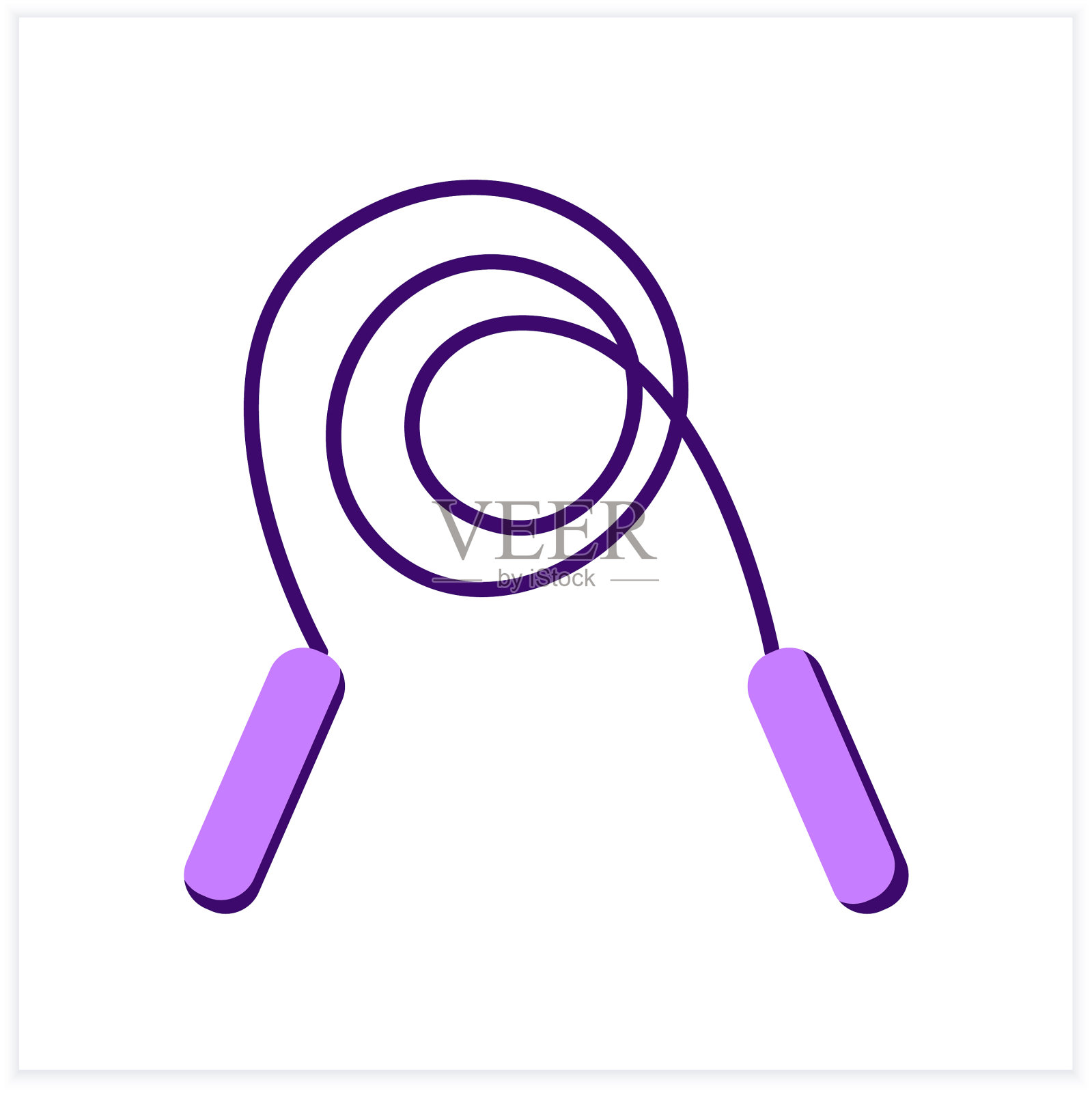 跳绳平面图标插画图片素材