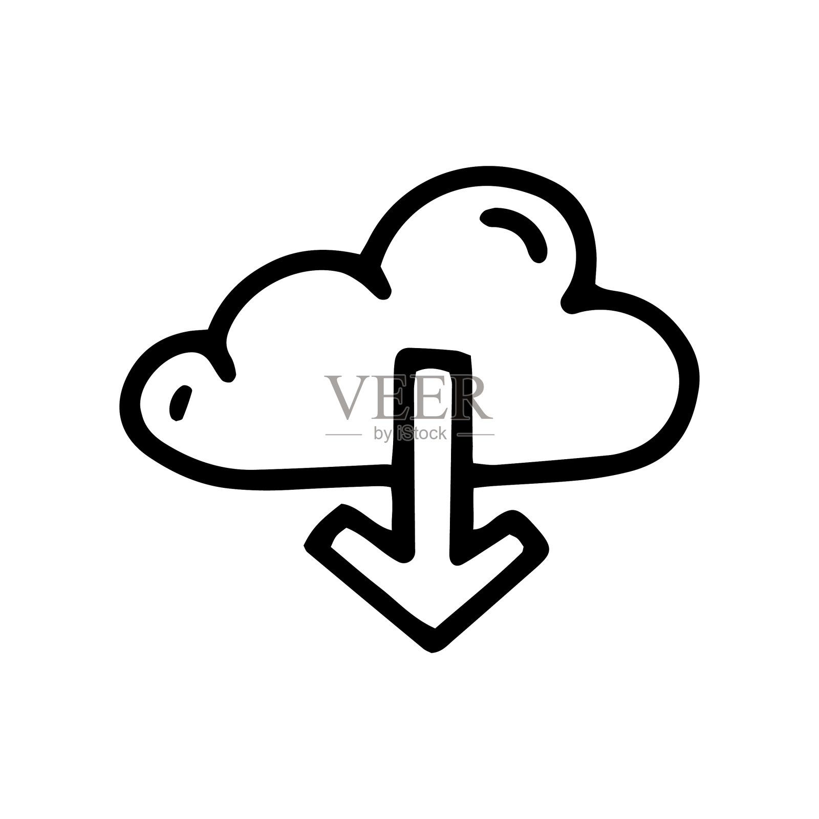 从云存储下载涂鸦线设计元素图片