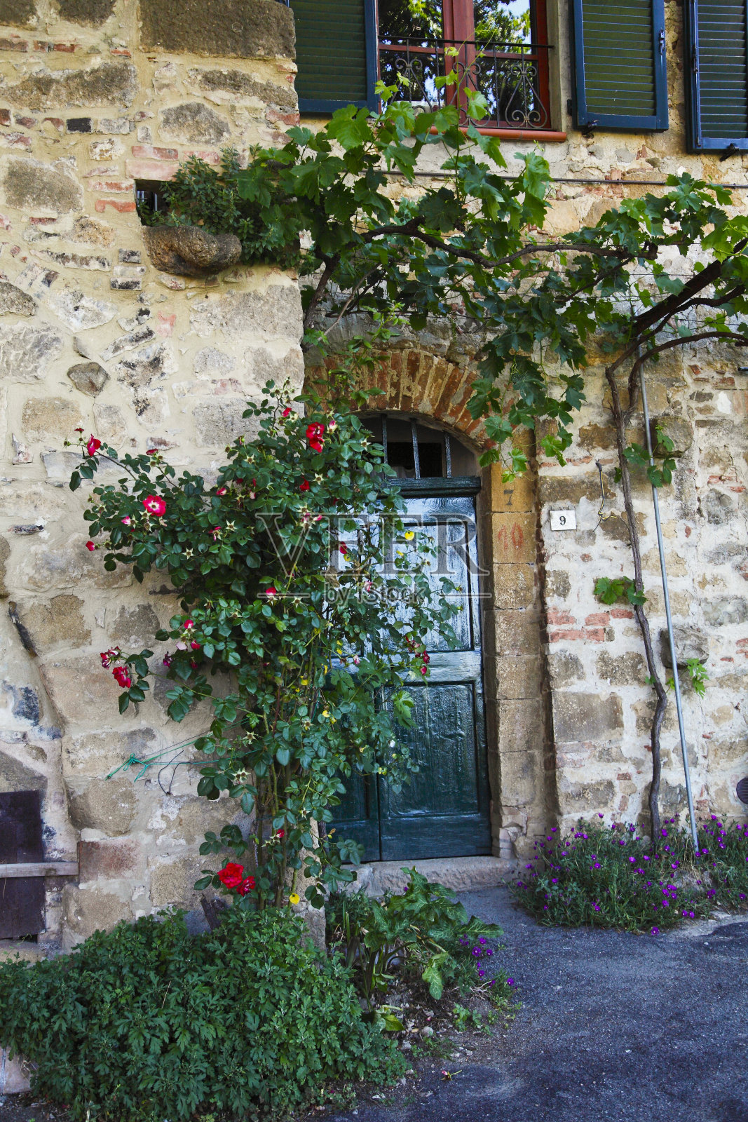 Monticchiello中世纪村庄，锡耶纳，瓦尔德奥西亚。意大利托斯卡纳区照片摄影图片