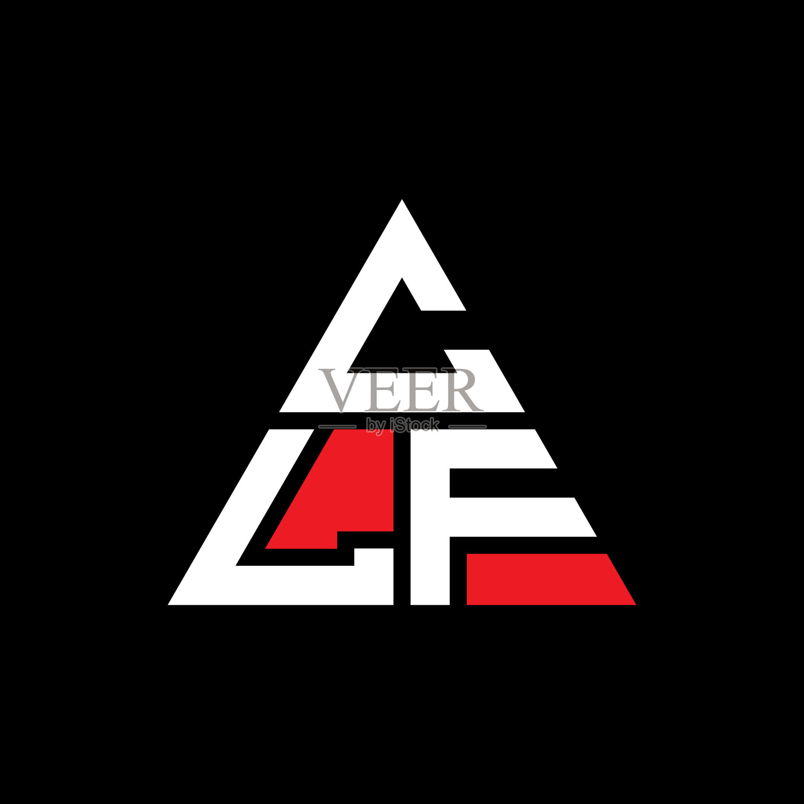 CLF三角形字母标志设计用三角形插画图片素材