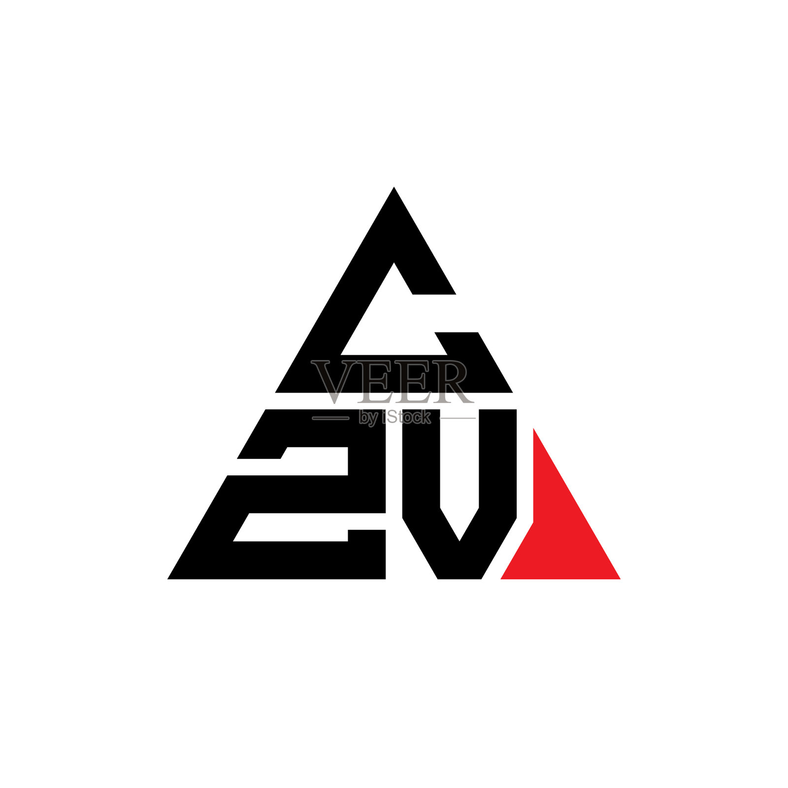 CZV三角形字母标志设计用三角形插画图片素材