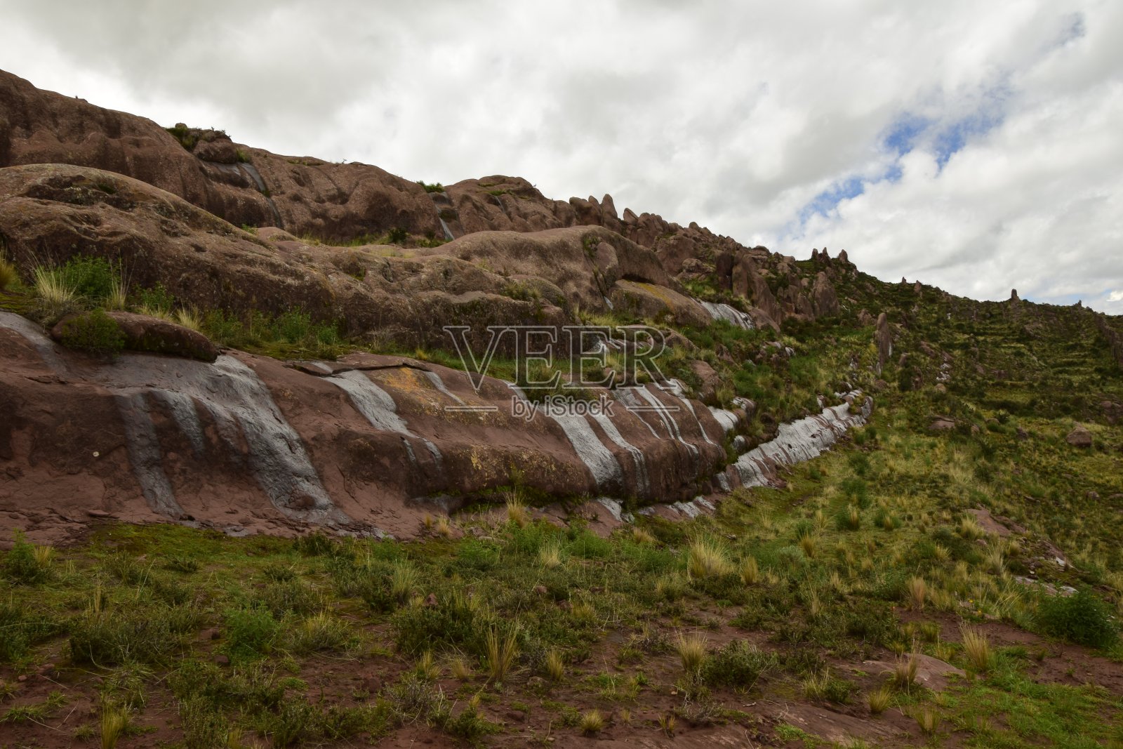 Hayu Mark(众神之门)附近的棕色岩石，秘鲁WILLKA UTA, HAYUMARKA Gate。普诺秘鲁照片摄影图片
