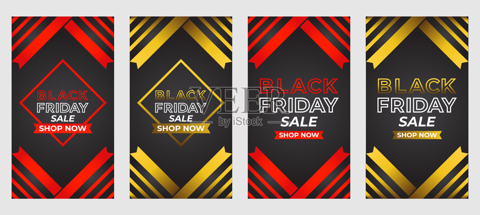 黑色星期五销售社交媒体故事推广插画图片素材