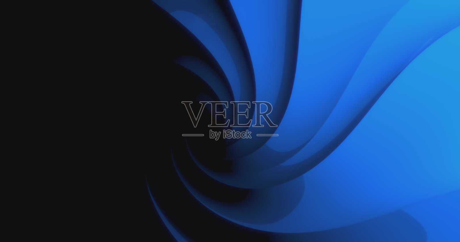 旋转一个抽象漏斗的叶片蓝色的颜色，抽象的背景照片摄影图片