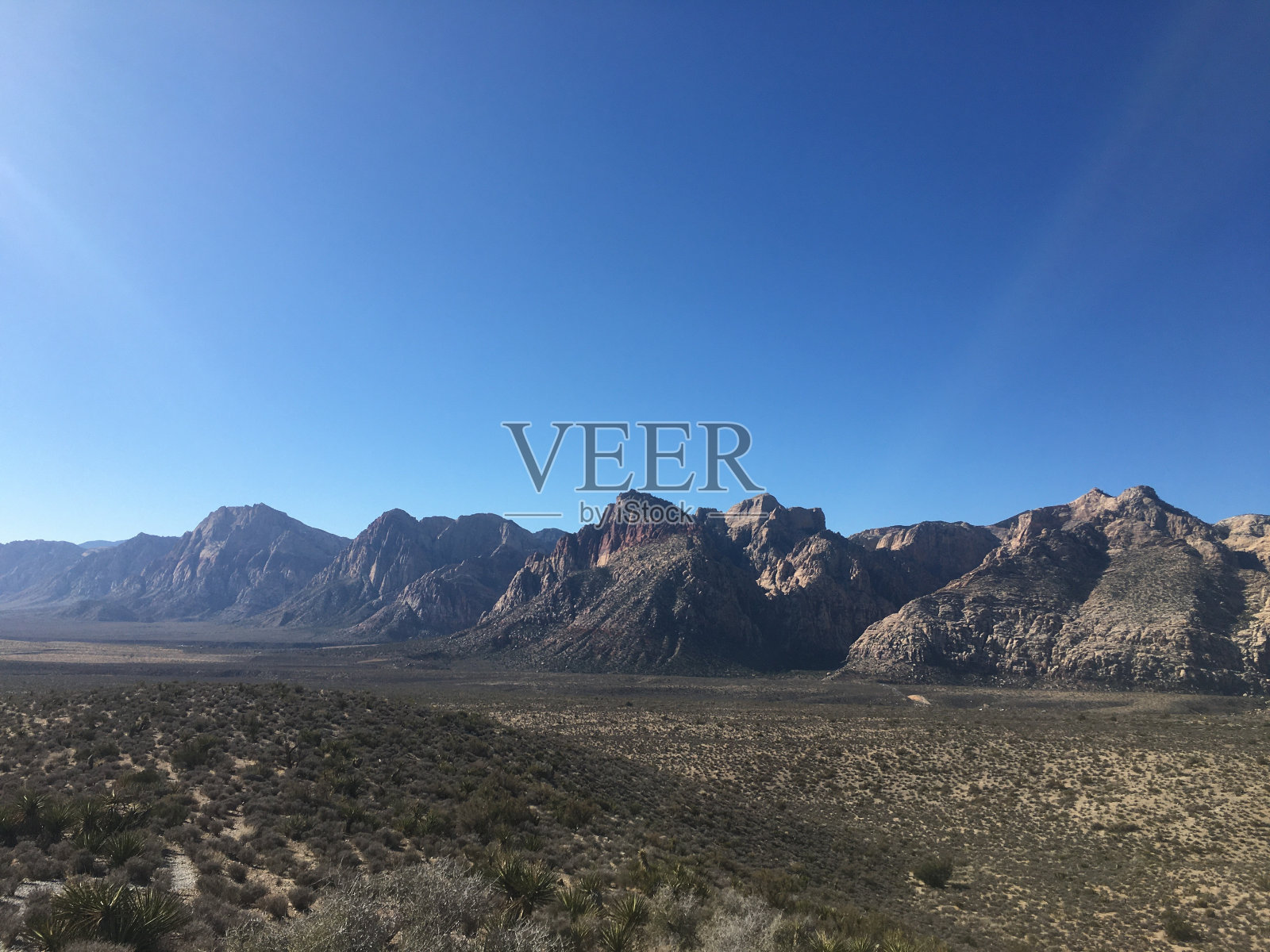 11月，内华达州的红岩峡谷。照片摄影图片