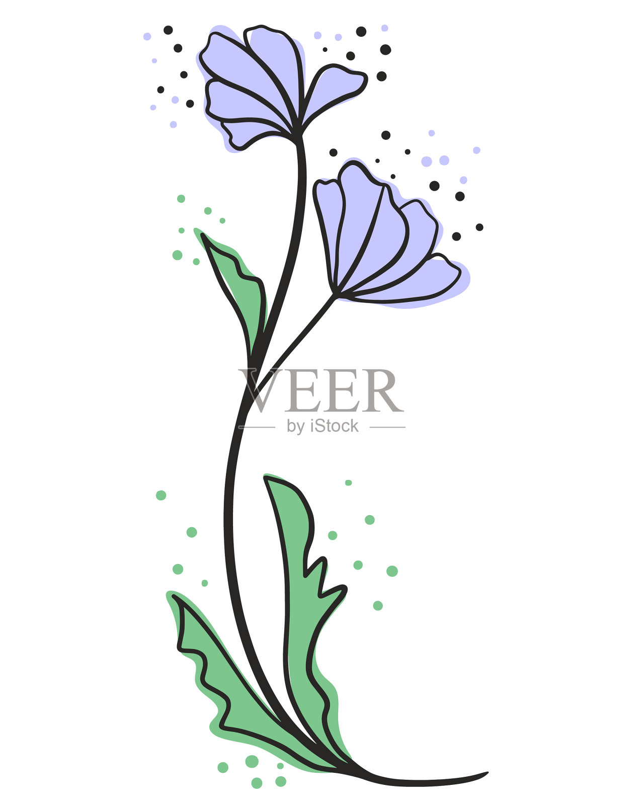 雅花手绘设计元素图片