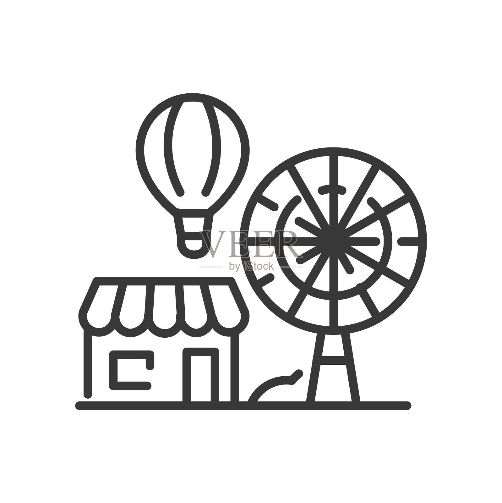 骑乘在公平线设计单一设计元素图片