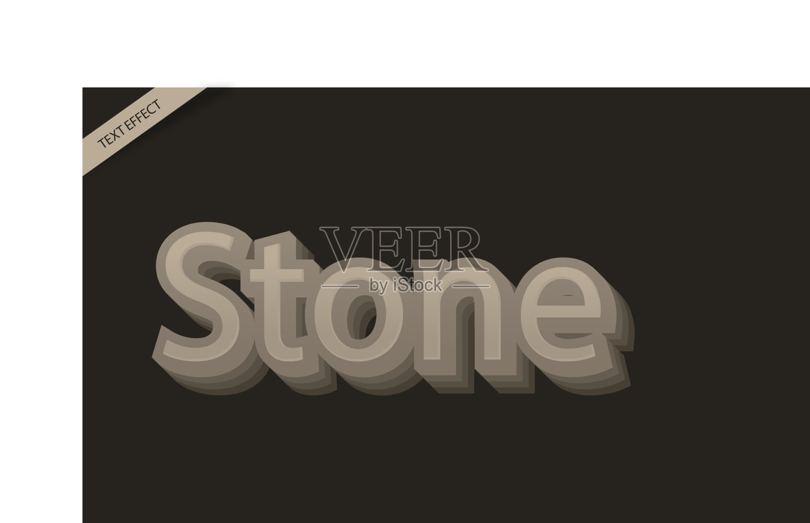 石材色彩文字效果设计插画图片素材