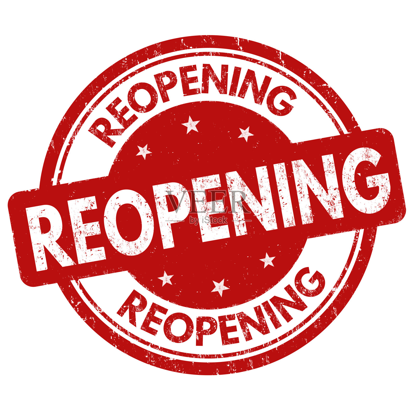 重新开张标志或邮票插画图片素材