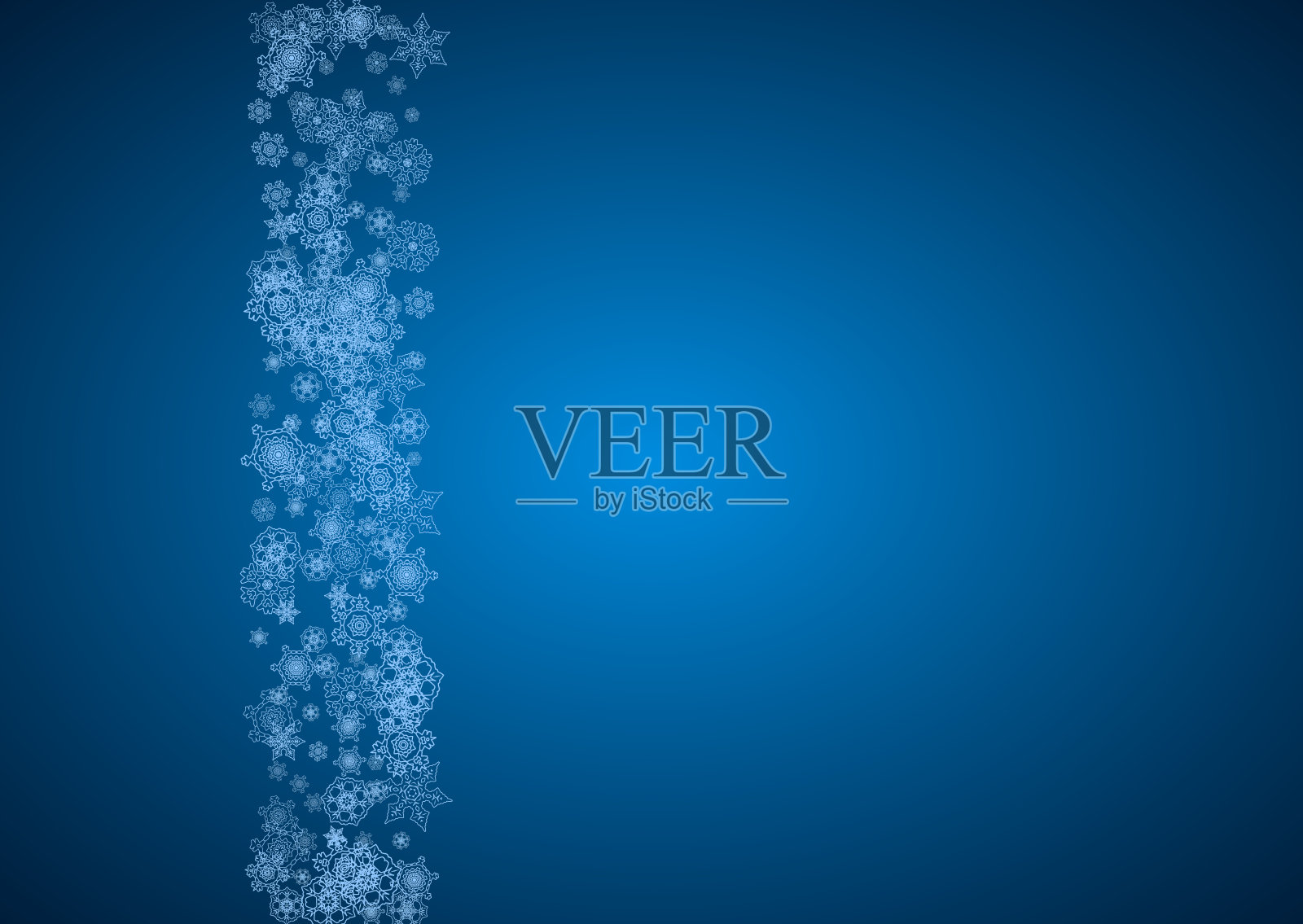 圣诞和新年的雪花插画图片素材