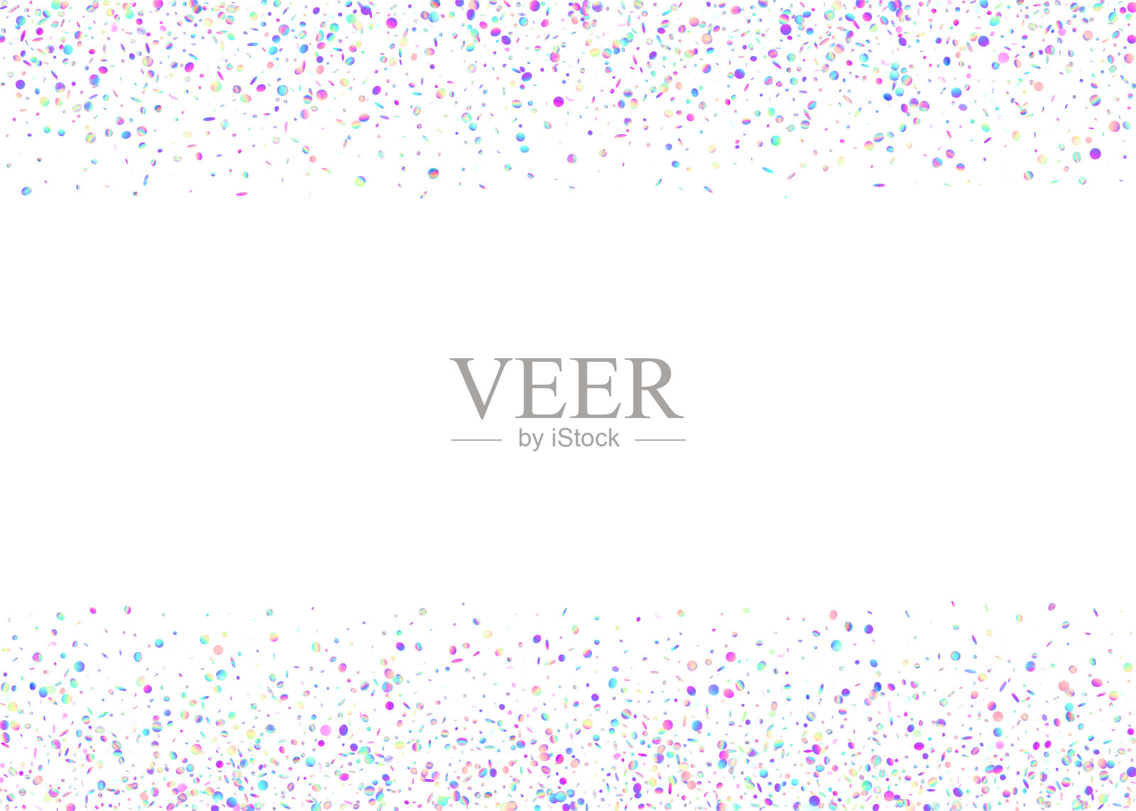 克丽丝特尔五彩纸屑。嘉年华的艺术。紫色闪亮的效果。现代的衬托。插画图片素材