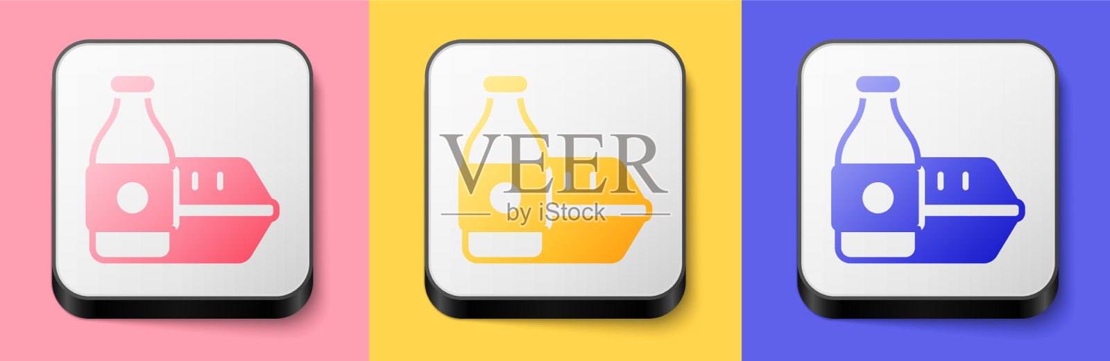 在线等距订购和快餐配送图标素材