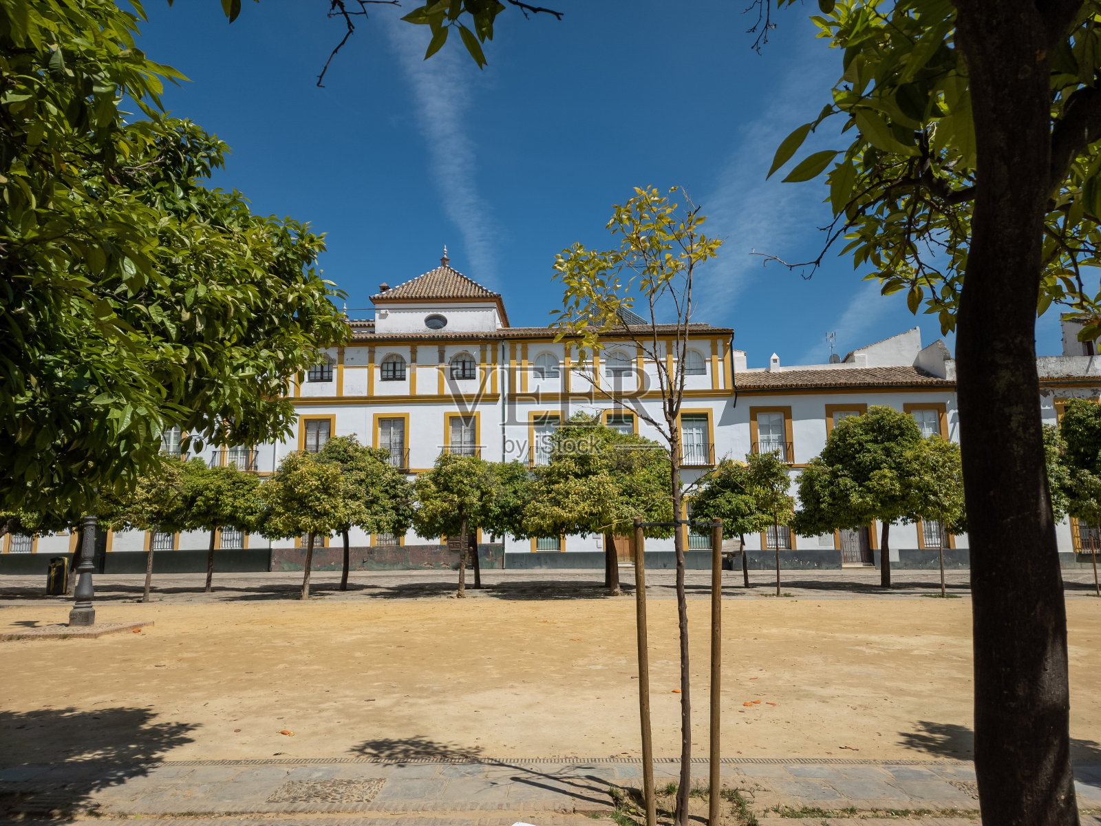 塞维利亚古城的建筑照片摄影图片