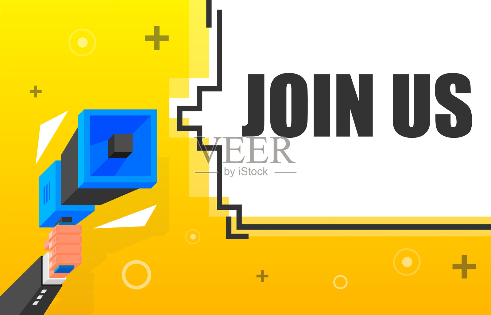 加入我们横幅模板营销传单与设计模板素材