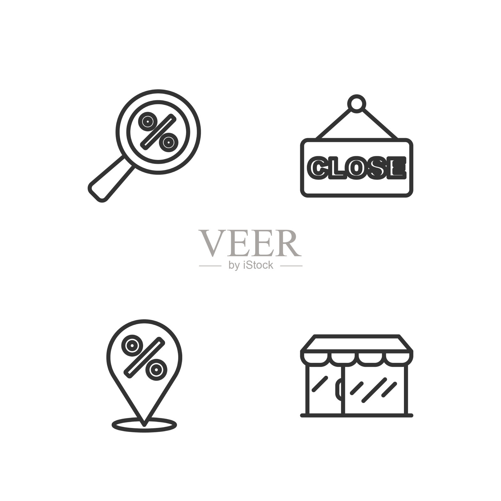 按百分比设定线上市场门店位置图标素材