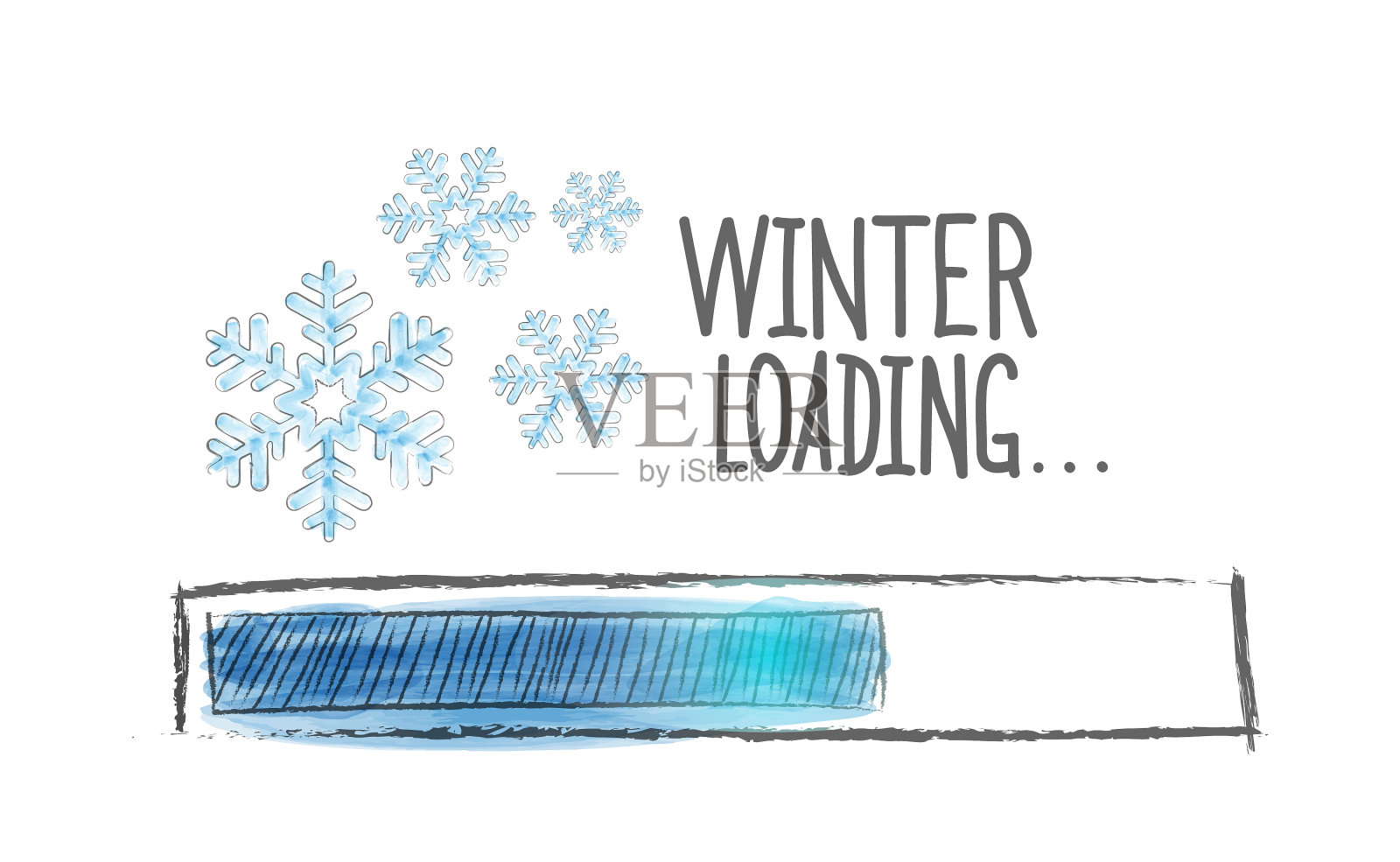 冬季装载冬季装载进度指标插画图片素材