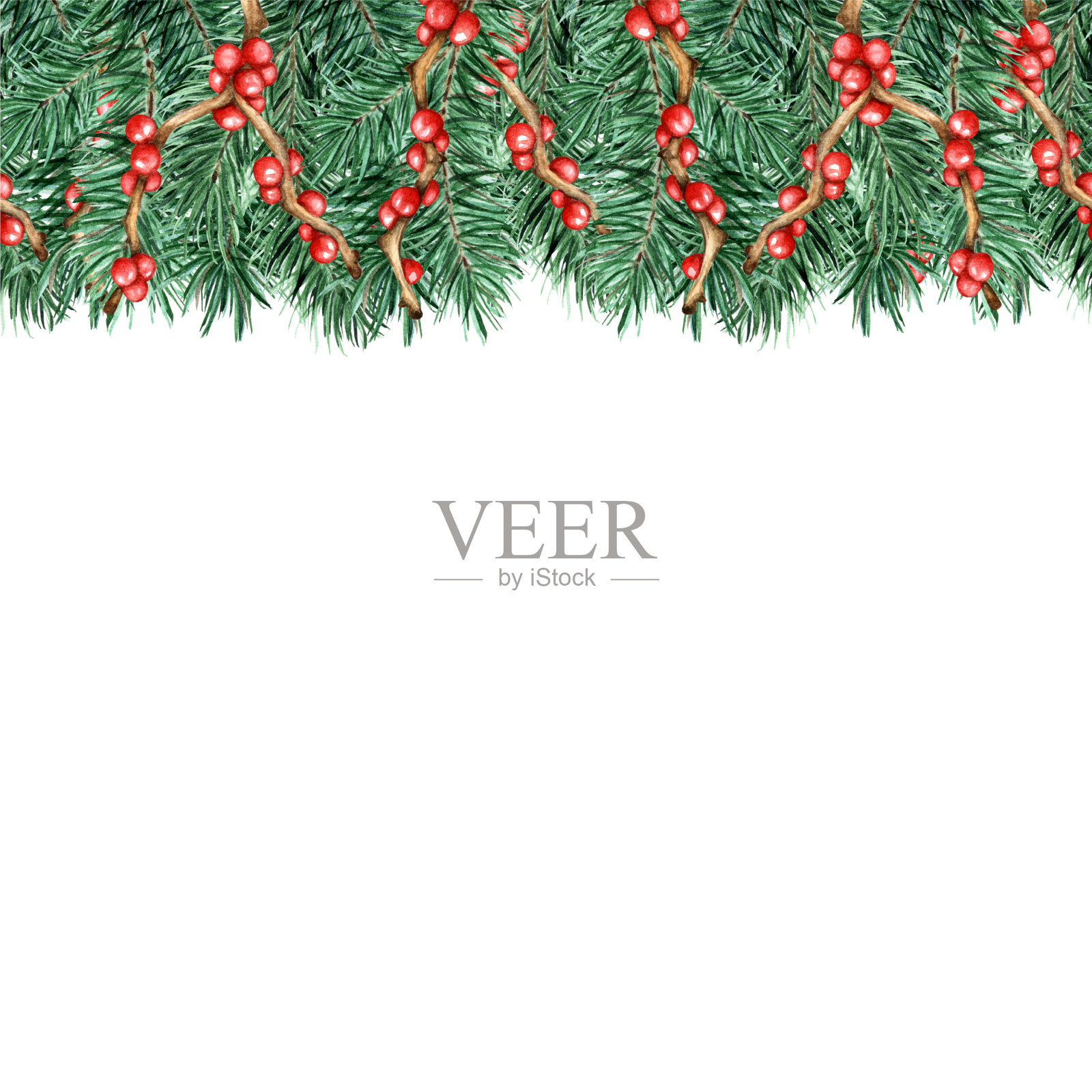 无缝圣诞和新年装饰插画图片素材