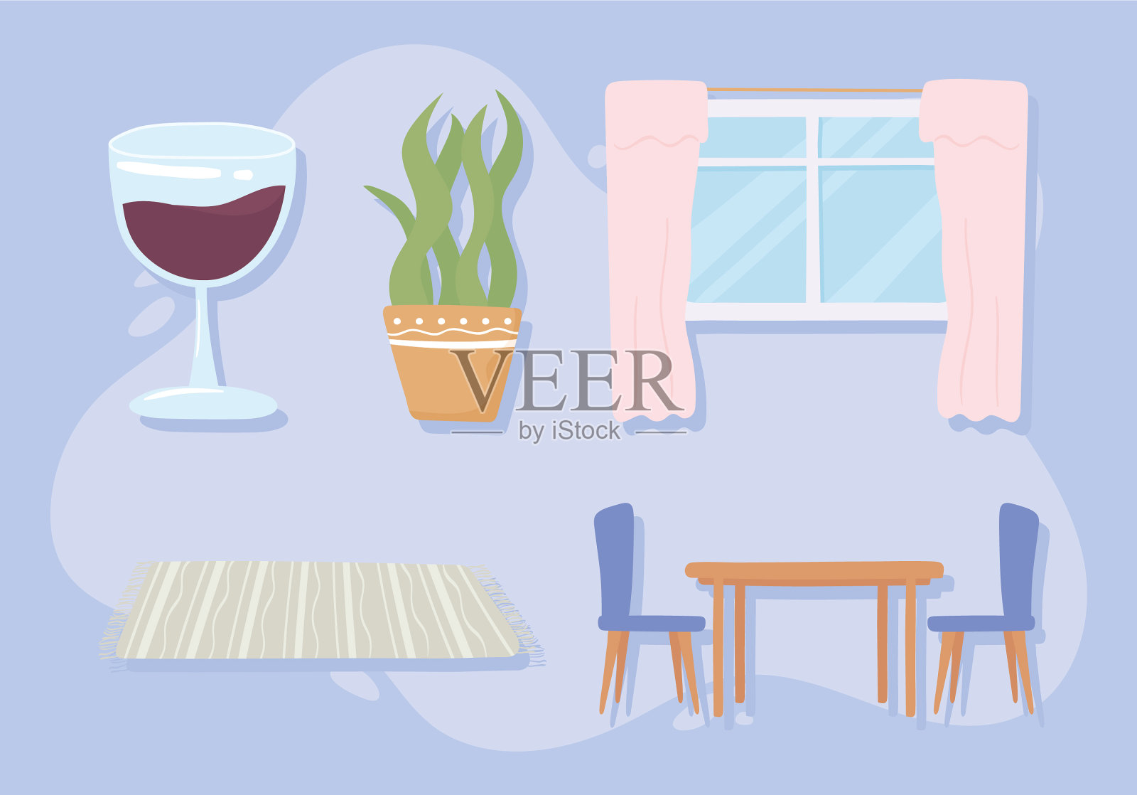 家居装饰图标插画图片素材