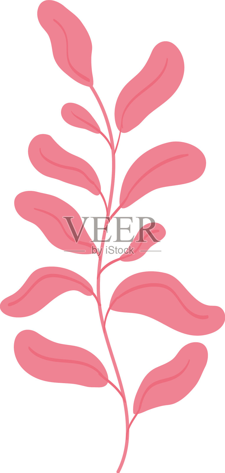 分支自然树叶设计元素图片