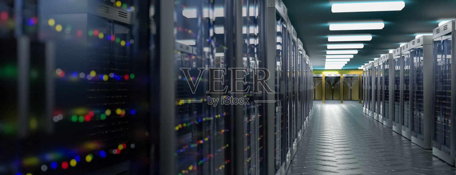 服务器。服务器机房数据中心。备份，挖掘，托管，主机，农场和计算机机架存储信息。三维渲染照片摄影图片