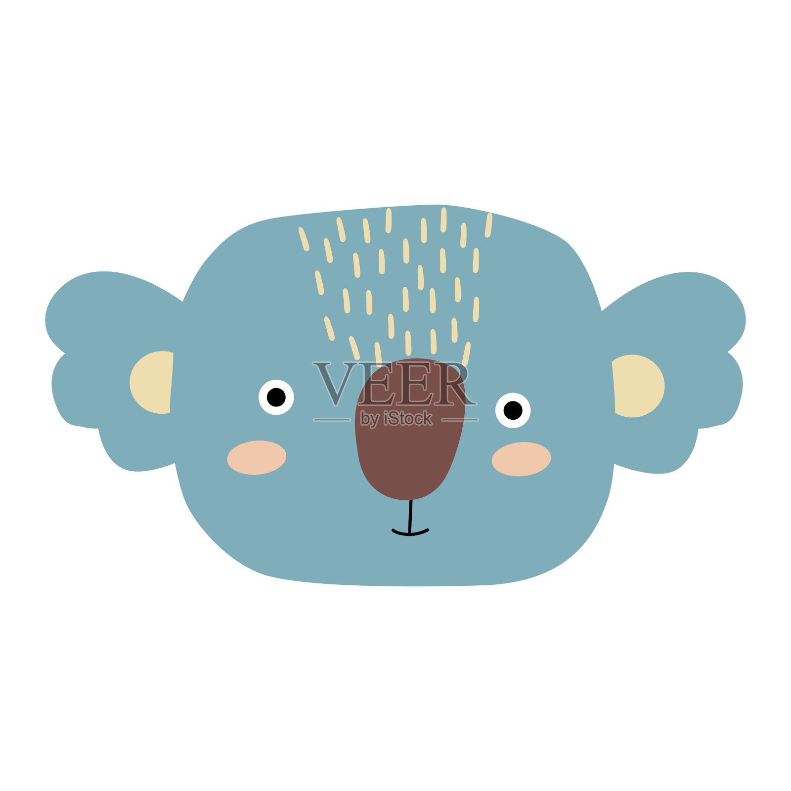 卡通风格的人物孤立在白色插画图片素材