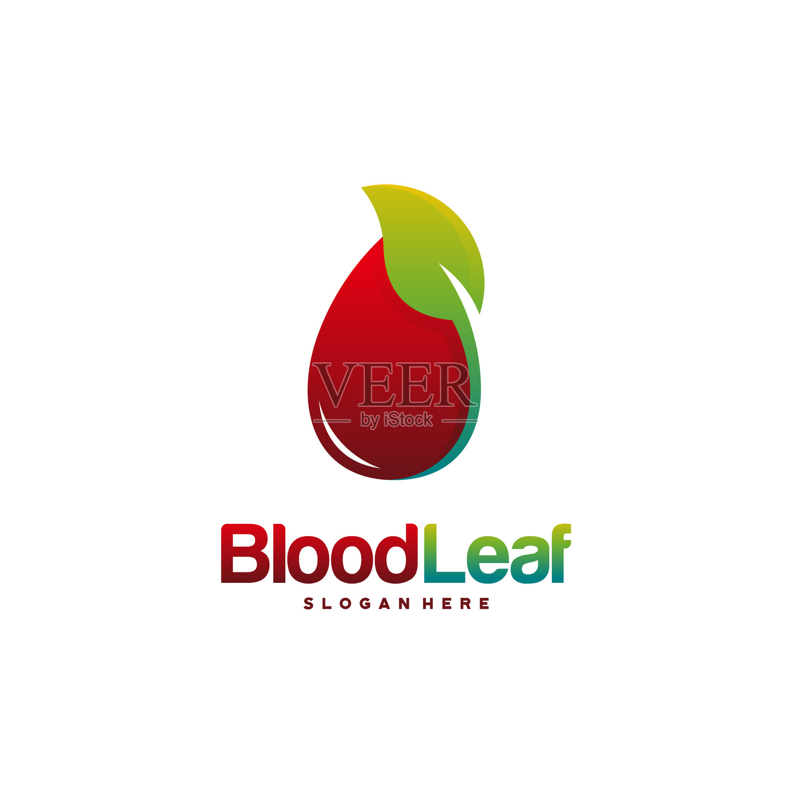 血叶标志设计概念捐赠标志插画图片素材