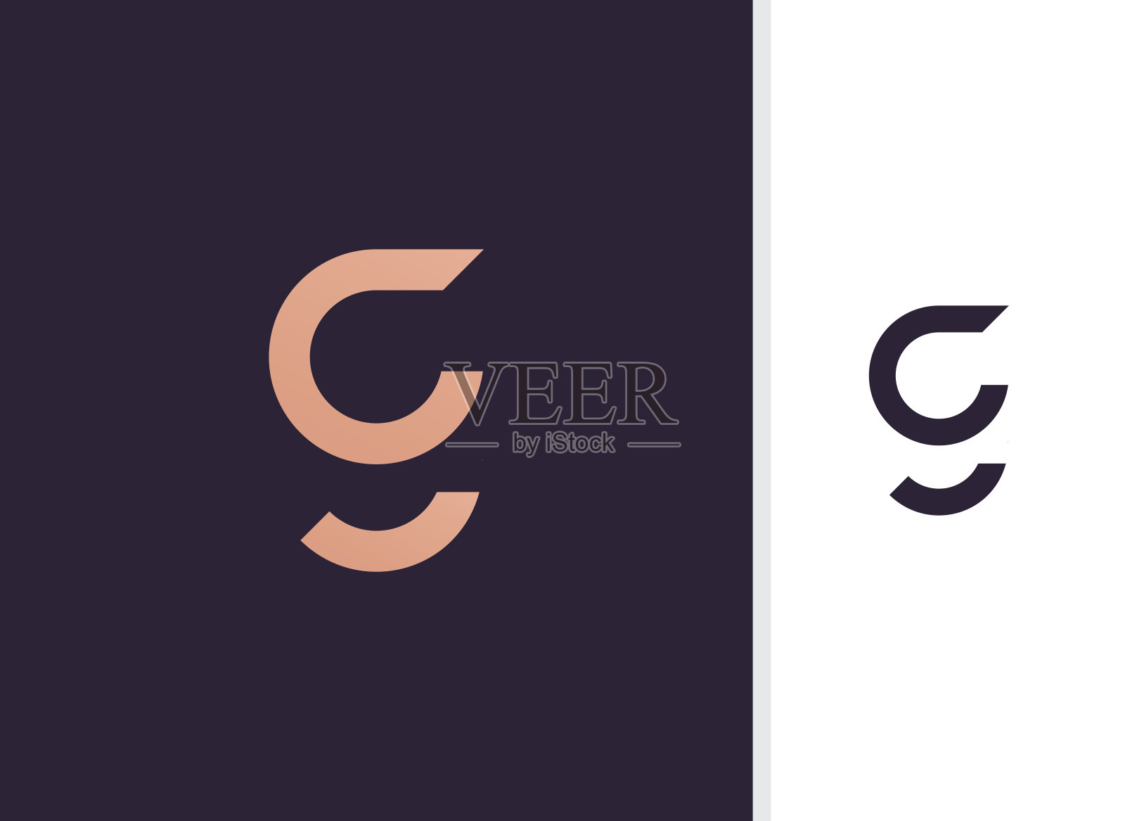 Initia G logo矢量模板，创意logo符号插画图片素材