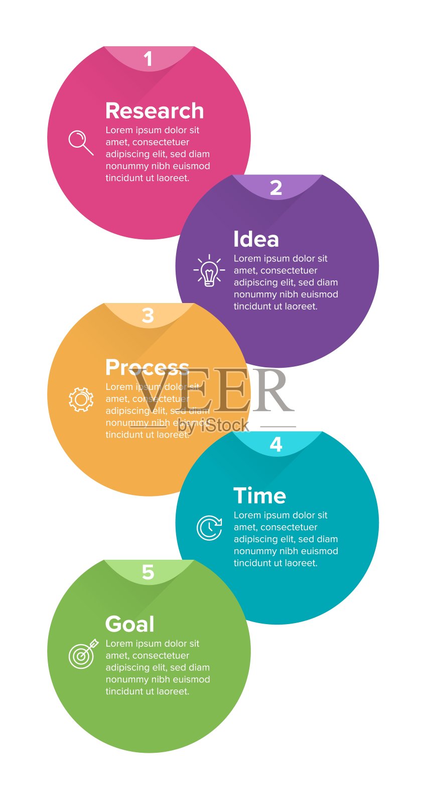 垂直信息图形设计与图标和3个选项或步骤。细线。信息图的业务概念。可用于信息图形、流程图、演示文稿、移动网站、印刷材料。插画图片素材