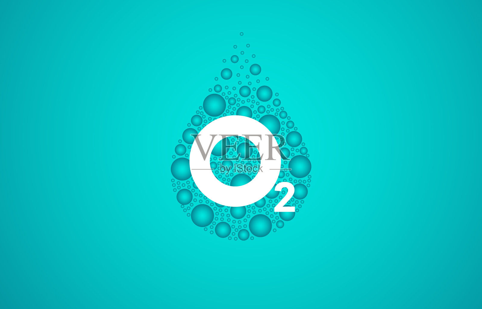 自然氧o2图标概念插画图片素材